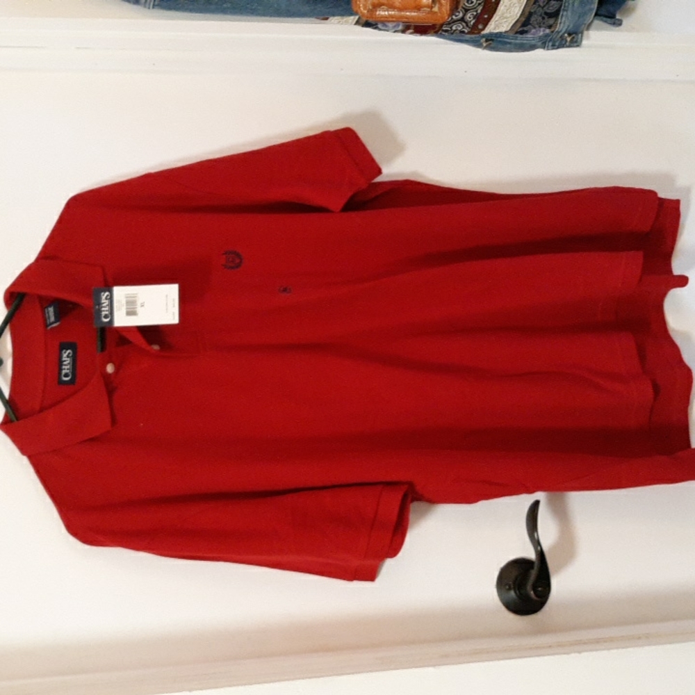 CHAPS red polo shirt XL New
